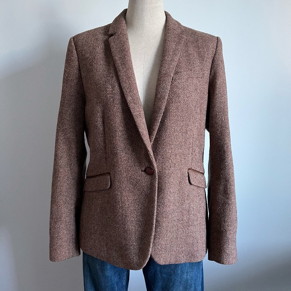 Esprit Brown Herringbone Blazer